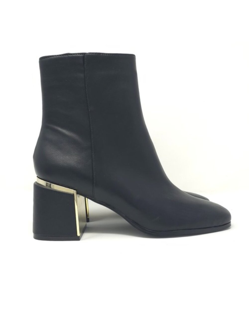 BCBGeneration Black Leather Block Heel Ankle Boots 8M - Picture 3 of 12